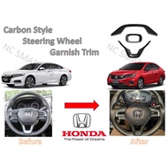 Honda City GN2 GN5 hatchback Accord CV 2018-2023 Steering Wheel Trim Steering Cover Carbon steering 