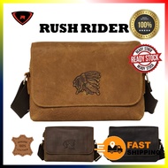 RUSH RIDER ORIGINAL COW LEATHER MESSENGER BAG SLING BAG CROSSBODY BEG LELAKI KULIT ORIGINAL LEMBU AS