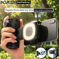 INOVAGEN Phone Selfie Grip Stand with Fill Light, Zoom and Camera Switch,Bluetooth Remote Shutter,1/