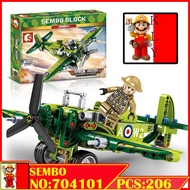 Sembo 704100-704101 Empires of Steel ( F4U ) 森宝积木 704100-704101 钢铁帝国：美国F4U战斗机