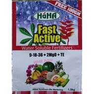 Haha Fast Active Water Soluble Fertilizer 9-18-36 + 2Mg0 + TE - ( 1.5kg ) 👍 💯