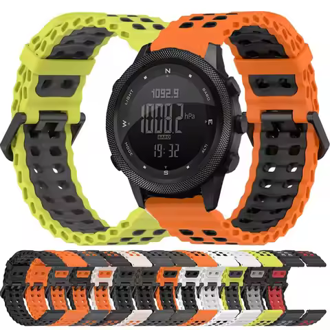 22mm Breathable Silicone Strap For NORTH EDGE APACHE-46 Smartwatch Bracelet For NORTH EDGE APACHE-46