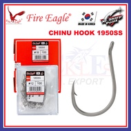 (100pcs/box) Fire Eagle Chinu Hook 1950SS Fishing Hook Matakail Pancing Carbon Steel