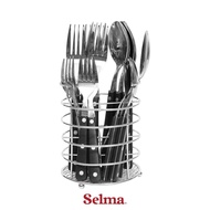 Selma Set 16 Pcs Cutlery Set With Container - Black Cutlery Set Cutlery Set Spoon Fork Cutlery Set