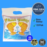 Ikan Satay Pangkor (13 pek) [Sedap] Seri Pangkor Lumut Sate Ikan Pangkor Ikan Satay Satay Ikan Satey