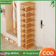 【Ready Stock】Bamboo Shoe Rack Rak Kasut 5-9Layers Wood Shoe Rack Outdoor Bamboo Rak Kasut Kaya 鞋架