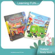 1/2 Books หนังสือ Usborne Activity Book Peep Inside How Recycling Truck Works Fire Engine Recycling Truck Work Board Book Children Lift The Flap Book Interactive Montessori Education Book for Kids 3-6 Years Old หนังสือภาษาอังกฤษ หนังสือเด็กภาษาอังกฤษ