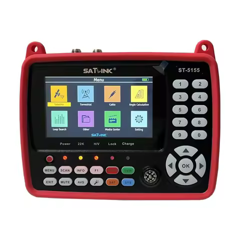 Satlink ST-5155 DVB-S2+DVB-C+ DVB-T2 Combo MPEG4 HD H.265 Satellite Finder Meter 4.3 inch VS ST-5150