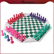 [Phenovo] 4-Color Four Player Chess Set with Soft Chess Board for Kids and Adults