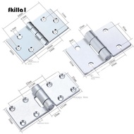 FKILLAONE Flat Open, Heavy Duty Steel No Slotted Door Hinge, Useful Folded Interior Soft Close Close Hinges Furniture Hardware Fittings