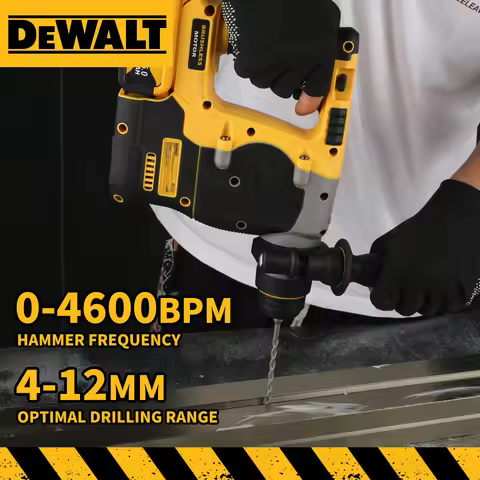 DEWALT 20V MAX 18V Brushless SDS-Plus Impact Drill 1" L-Handle Rotary Percussion Woodworking Tool On