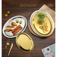 304 Stainless Steel Oval Plate | Korean style SUS304 mango plate