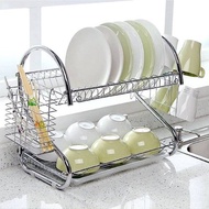Rak Piring Mini Stainless Rak Dapur 2 Susun Rak Piring Stainless