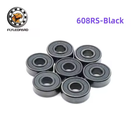 8PCS/Set 608RS ILQ-11 Black Seal Bearing ABEC-11 Skateboard Scooter 608 2RS Ball Bearing Miniature R