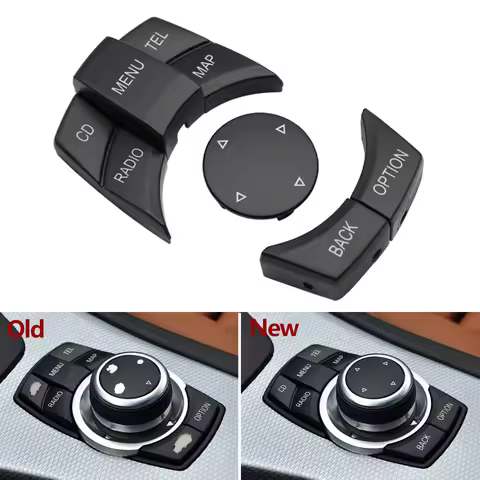 Car CIC IDrive Multimedia Control Knob Menu Button Keys For BMW X1 X5 X6 1 3 5 Series E84 E90 E91 E9