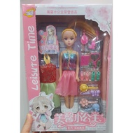 barbie doll/gift/leisure time tukar baju/mainan anak patung cantik