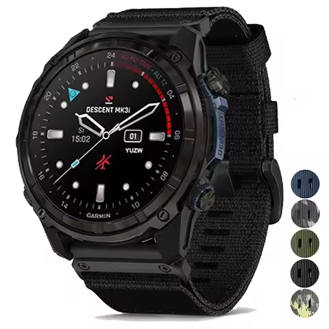 QuickFit Nylon Sports Strap for Garmin Descent Mk3i 51mm Mk2 Braided Bands for Garmin Epix Pro 47mm 