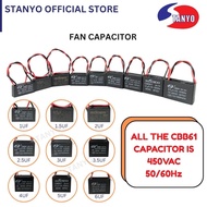 CBB61 FAN CEILING FAN CAPACITOR / KIPAS & KIPAS SILING KAPASITOR(1UF/1.2UF/1.5UF/1.8UF/2UF/2.5UF/2.5