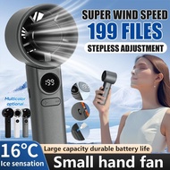 Next Day Delivery2025 Upgraded 199-Speed 24000mAh Mini Portable Handheld Fan High Speed Air Cooling 