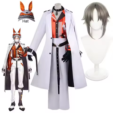 VTuber Mysta Cosplay Costume Nijisanji Virtual YouTuber Mr. Rias Wig Fox Adult Full Uniform Suit And