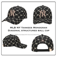Mlb NY Yankees Monogram Diagonal Structured Ball Cap (100% original)