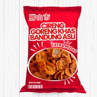 Cemilan Keripik Cireng goreng Pedas Khas Bandung Asli/ Keripik Cireng Pedas Daun Jeruk 500gram