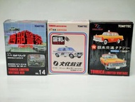Jun 2026 3bx最新優惠$630=日本交通 Vol.1 +文化放送+西部警察III Vol.14！itrea 1/64 1:64 Tomytec Datsun Cedric Taxi + To