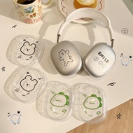 Cartoon Korean bear Protective Case For Apple Airpods Max Earphone Case Clear Soft Silicone Headphone For Airpods Max Accessories