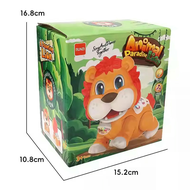 Điện Swing Walk Little Lion Âm nhạc Ánh sáng Dễ thương Bò Hippo Đồ chơi câu đố cho trẻ em