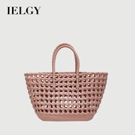IELGY PVC Jelly Bag Woven Vegetable Basket Dirt-Resistant Easy-to-Wash Summer Fe