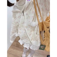 Autumn/Winter Japanese-Style Cute Lightweight 2026 YK2 Hooded Long-Sleeved Sweatshirt [RAIN]