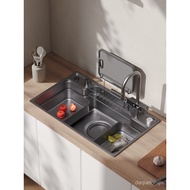 Japan's One Shark304Stainless Steel Sink4MM Thickened Kitchen Large Single Sink Vegetable Washing Di