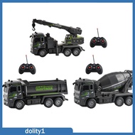 [Dolity1] 1:32 RC Engineering Truck Electric RC Truck Educational Toys 6WD 4 Channel with Lights Con