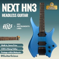 HILS NEXT Series Headless Guitar HN3 - Electric Blue ( HILS GUITAR )