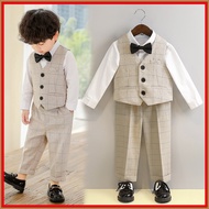 Gentleman Baby Boy Clothes Formal Attire Polo for Kids Boy Terno Wedding Ring Bearer Suits Set Damit