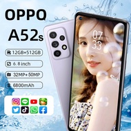 OPPQ A52s Original 2023 สมาร์ทโฟน Android ใหม่ 5G โทรศัพท์ราคาถูก 6.8 นิ้ว 512GB ขายสมาร์ทโฟนที่ปลดล็อคด่วน COD