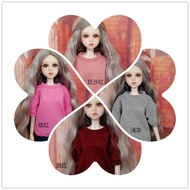 [New Product] Free Shipping Over 35 bjd sd 3/4/6 Points Doll All-Match Short-Sleeved Top Candy Color
