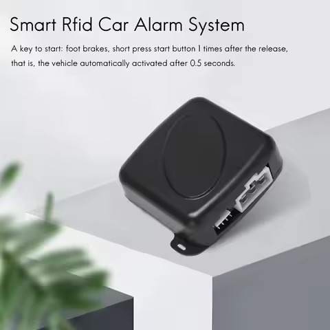 A89Q-Smart RFID Car Alarm System Push Engine Start Stop Button Lock Ignition Immobilizer With Remote