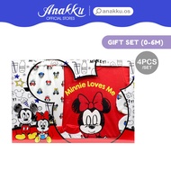 Anakku Newborn Disney Baby Girls 4pcs Gift Set | Set Hadiah Bayi [0-6 Months] EDS496-1