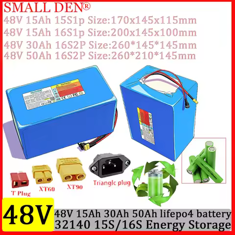 Grade A 48V 15Ah 30Ah 50Ah 15S/16S 32140 lifepo4 0-2400W motor, electric scooter/motorcycle with BMS