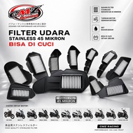 MICRON Vario Stainless Air Filter NMAX PCX CBR 150 45 MicronBEAT – Universal, Washable - AFF5