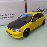 <可交換CL7>otto 1:18 otto 1/18 HONDA CIVIC TYPE R EK9 SPOON EK9 黃色