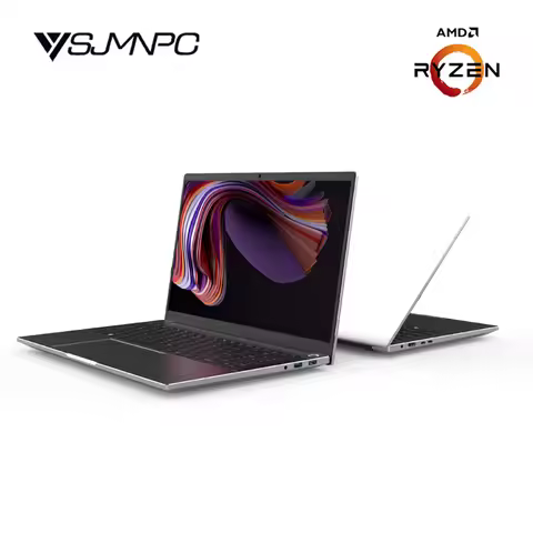 YSJMNPC New 15.6 Inch Gaming Laptop AMD Ryzen 9 6900HX/R7-8845HS 2*DDR5 MAX 64GB 2TB NVMe WI-FI 6 Es