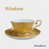 ชุดชา/กาแฟเบญจรงค์ 1 ชุด ทรง WINDSOR 230 ml ONE tea/coffee cup and saucer handpainted by JJ Benjaron