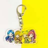 (Mica In acrylic) AIKATSU keychain with cute chibi anime print