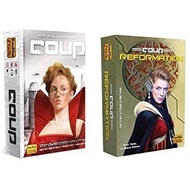【Ready Stock】  Coup (The Dystopian Universe) & Reformation Expansion Card Game Board Game English Ve