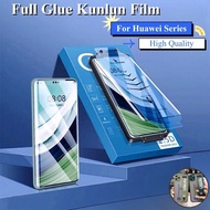 NC High Quality Full Glue Tempered Glass for Huawei P60 P50 Pro + P40 P30 Pro Huawei Mate 60 50 40 3
