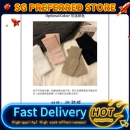 New ins Feng Half-Finger Plush Gloves High-Value Princess Warm Autumn Winter Style 7AA1 P9Q4