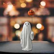 [Gamchiano] Halloween Statue Ghost Themed Figurine Prop Spooky Resin Table Decoration