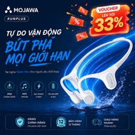 Mojawa RunPlus Swimming Headphones White – Waterproof–32GB – Bone Conduction Headphones, Gym, Swimmi